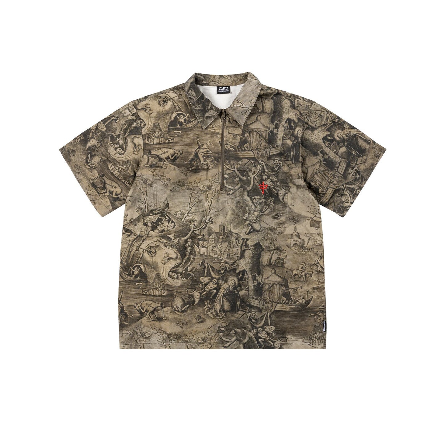 Temptation Halfzip Shirt Brown