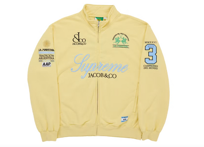 Supreme x La Martina x Jacob & Co Zip Up Sweatshirt Yellow - fronte - Raf Sneakers Trieste