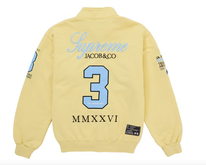 Supreme x La Martina x Jacob & Co Zip Up Sweatshirt Yellow - retro con numero 3 Campeones del Mundo - Raf Sneakers Trieste