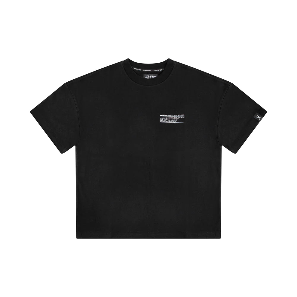 " RETROFUTURE STATEMENT " T-Shirt Black