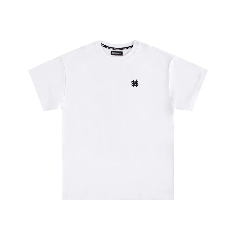 "5OM MONOGRAM" Monogram T-Shirt White