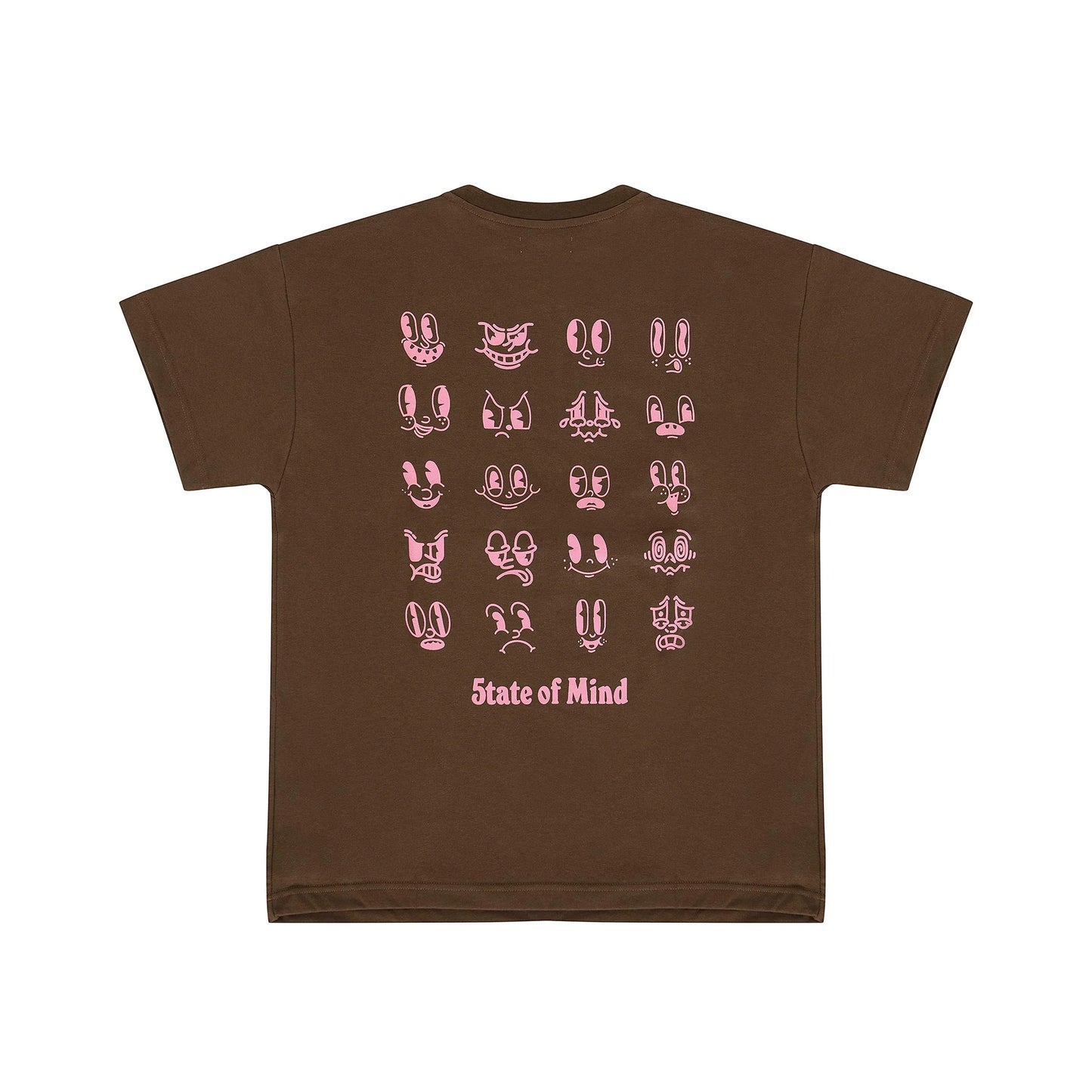 "5OM GRFX" 5OM Emoticons Tee Brown