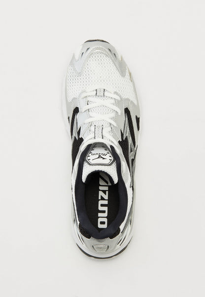 Mizuno Wave Rider 10 White Silver Vista Laterale - Raf Sneakers Trieste