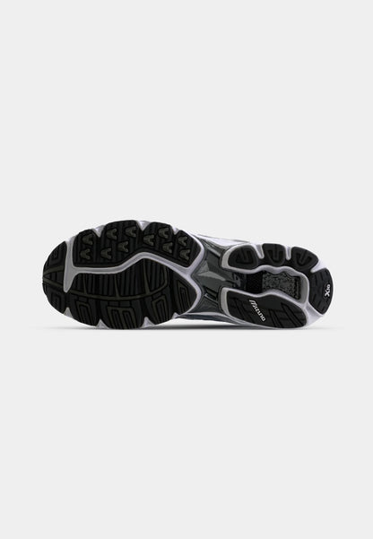 Mizuno Wave Rider 10 White Silver Vista Frontale - Raf Sneakers Trieste