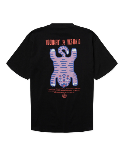 WBBaine Tiger Tee Black WoodBird - Raf Sneakers Trieste