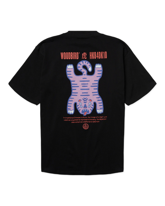 WBBaine Tiger Tee Black WoodBird - Raf Sneakers Trieste