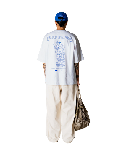 WoodBird WBBeam Book Tee White Dettaglio - Raf Sneakers Trieste