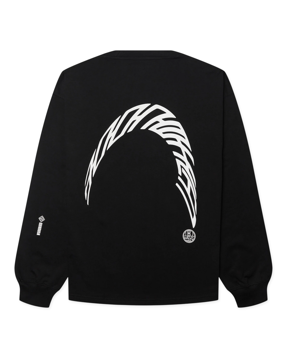 WBBeam LS Warp Tee Black WoodBird FW26 - Raf Sneakers Trieste