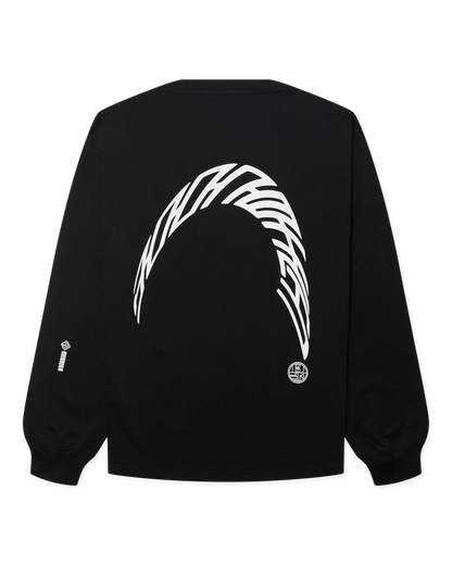 WBBeam LS Warp Tee Black WoodBird FW26 - Raf Sneakers Trieste