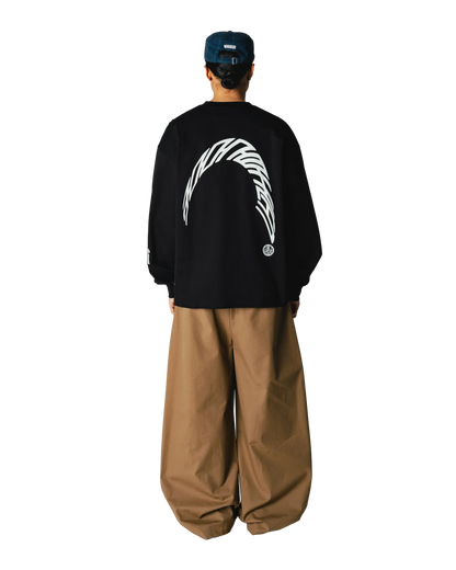 WBBeam LS Warp Tee Black vista retro - Raf Sneakers Trieste