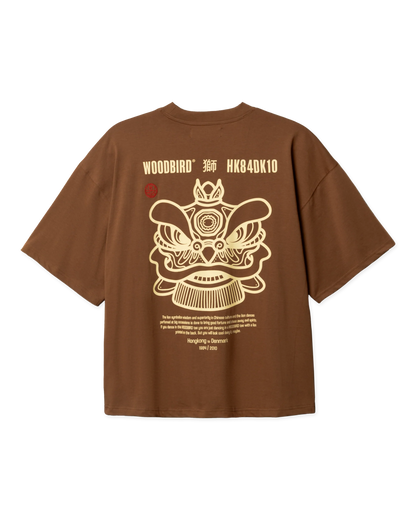 WoodBird WBBeam Lion Tee Mid Brown - T-Shirt Streetwear | Raf Sneakers Trieste