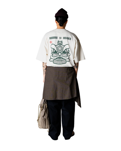 WoodBird WBBeam Lion Tee Off White Dettaglio - Raf Sneakers Trieste