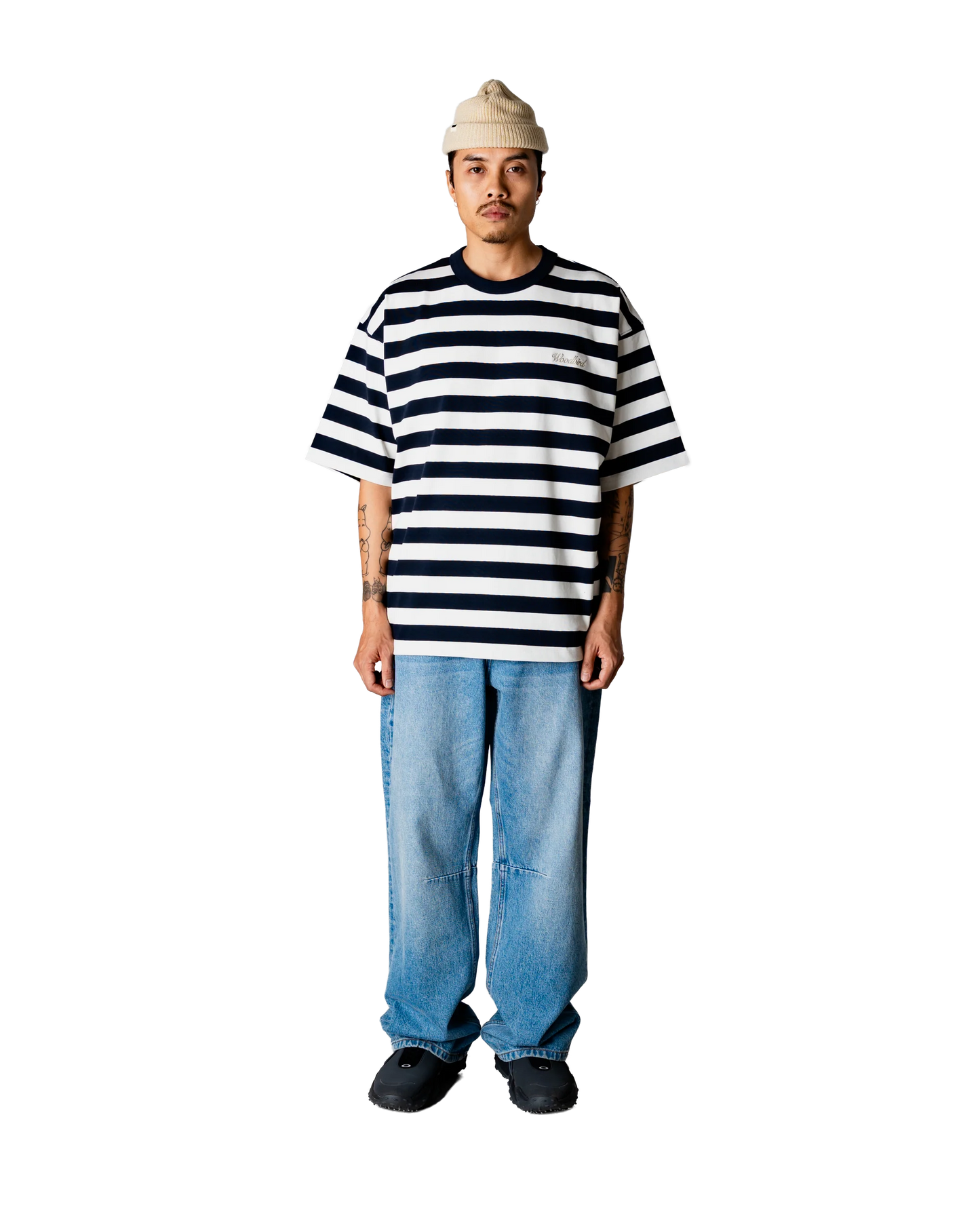 WBBeam Stripe Tee Dark Navy