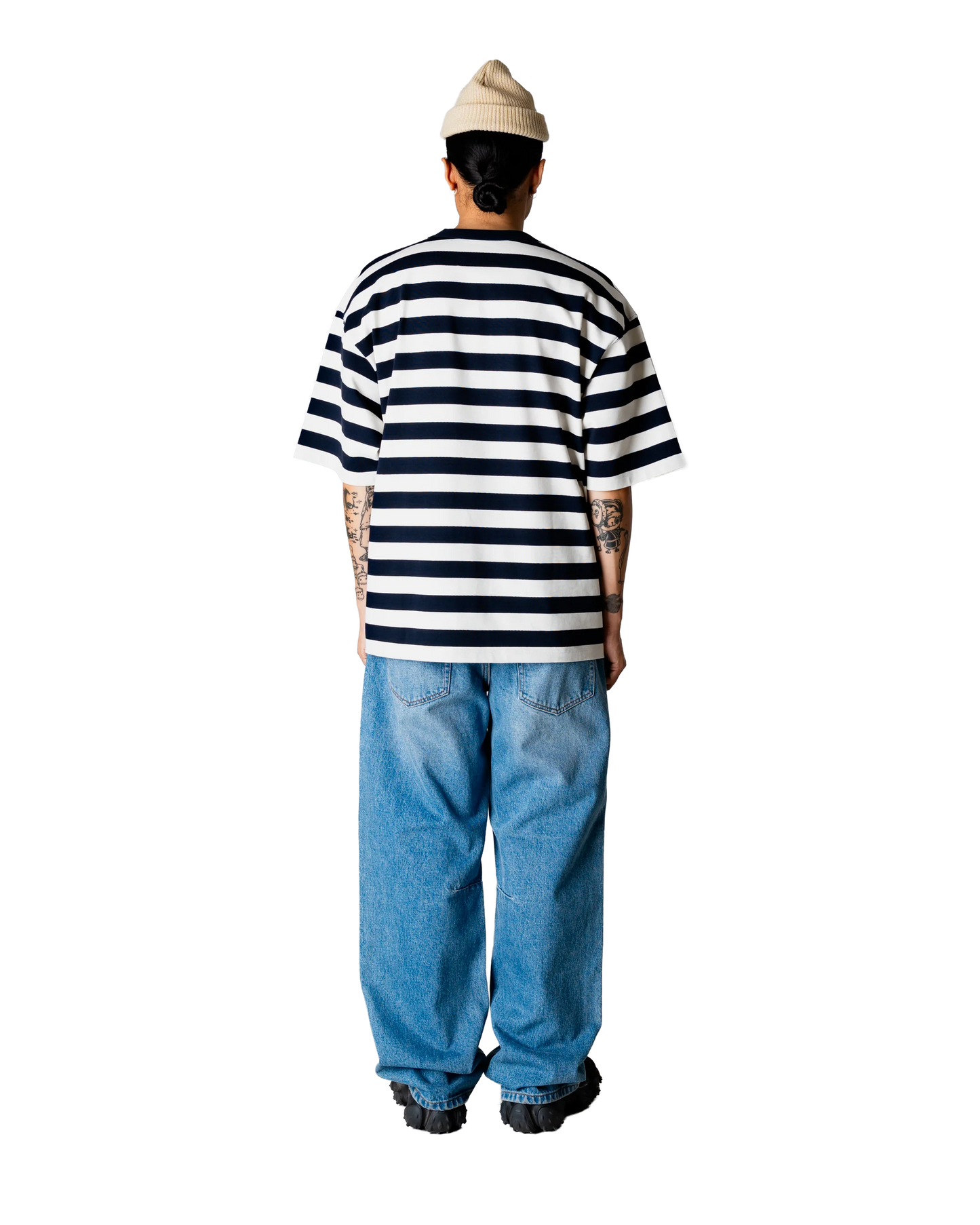 WBBeam Stripe Tee Dark Navy