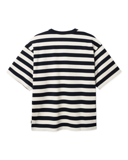 WoodBird WBBeam Stripe Tee Dark Navy Vista Retro - Raf Sneakers Trieste