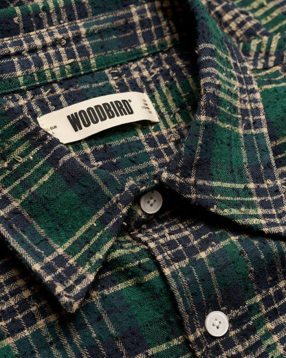 WBJong Em Check Shirt Green Check