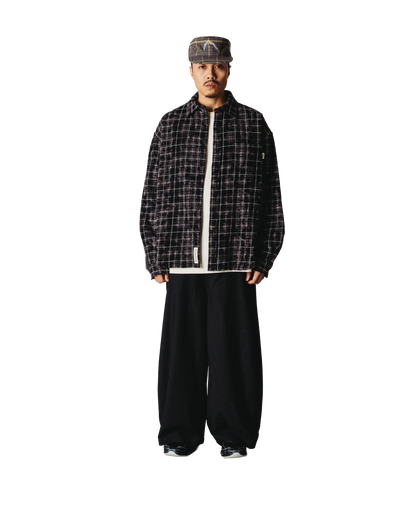 WBJong Wash Check Shirt Black-White