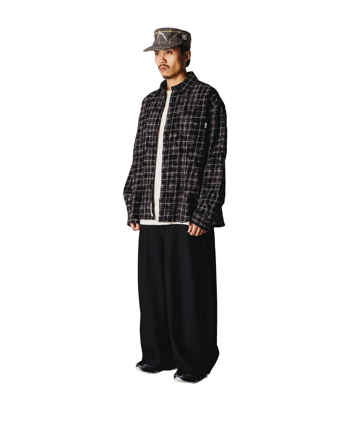 WBJong Wash Check Shirt Black-White vista retro - Raf Sneakers Trieste