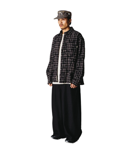 WBJong Wash Check Shirt Black-White vista retro - Raf Sneakers Trieste