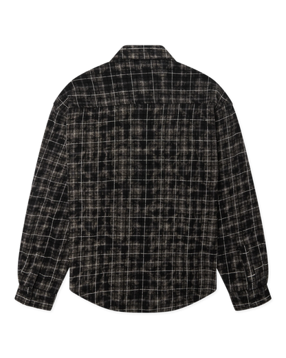 WBJong Wash Check Shirt Black-White dettaglio - Raf Sneakers Trieste