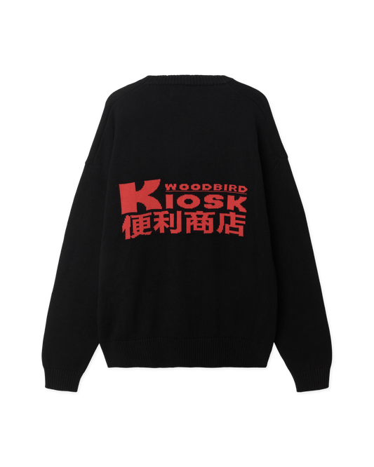 WBKurt Kiosk Crew Black WoodBird FW26 - Raf Sneakers Trieste