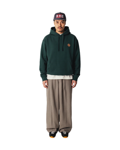 WBPacs Mystery Hoodie Pond Green indossata, vista frontale - Raf Sneakers Trieste