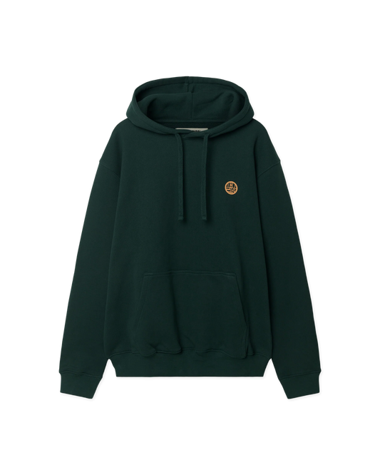 WBPacs Mystery Hoodie Pond Green vista frontale con logo sul petto - Raf Sneakers Trieste