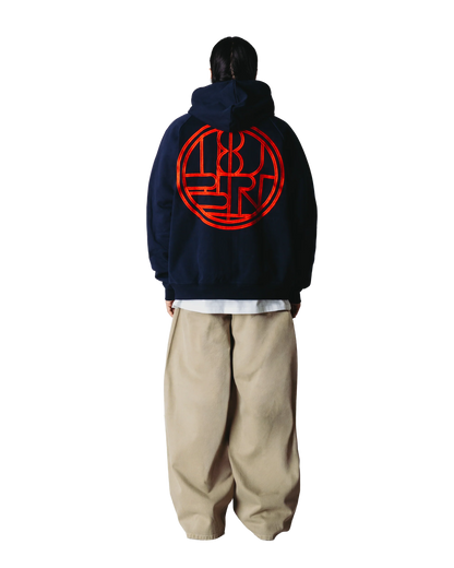 WBPaw Emblem Zip Hoodie Dark Navy