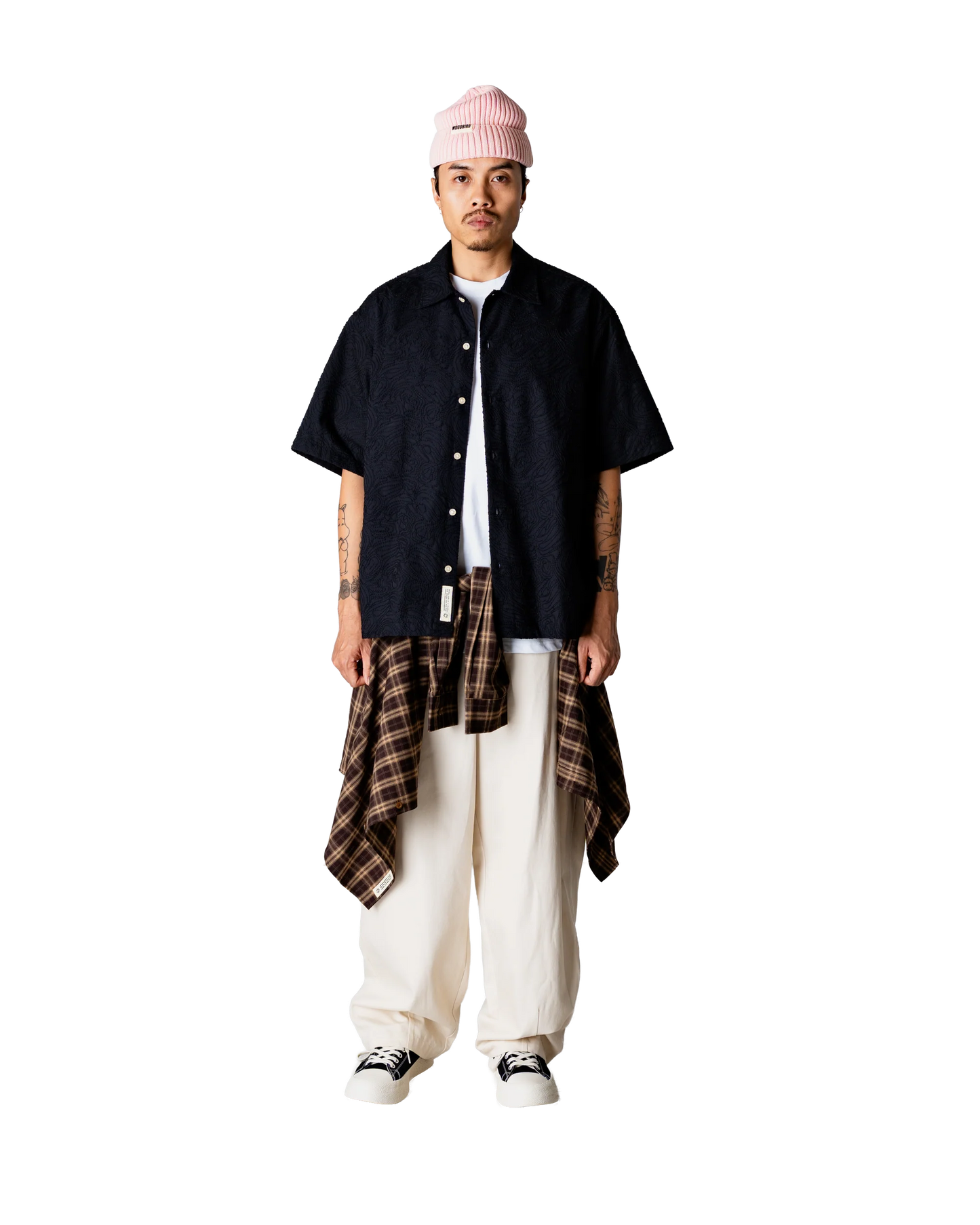 WBWang Embroidery Shirt Black