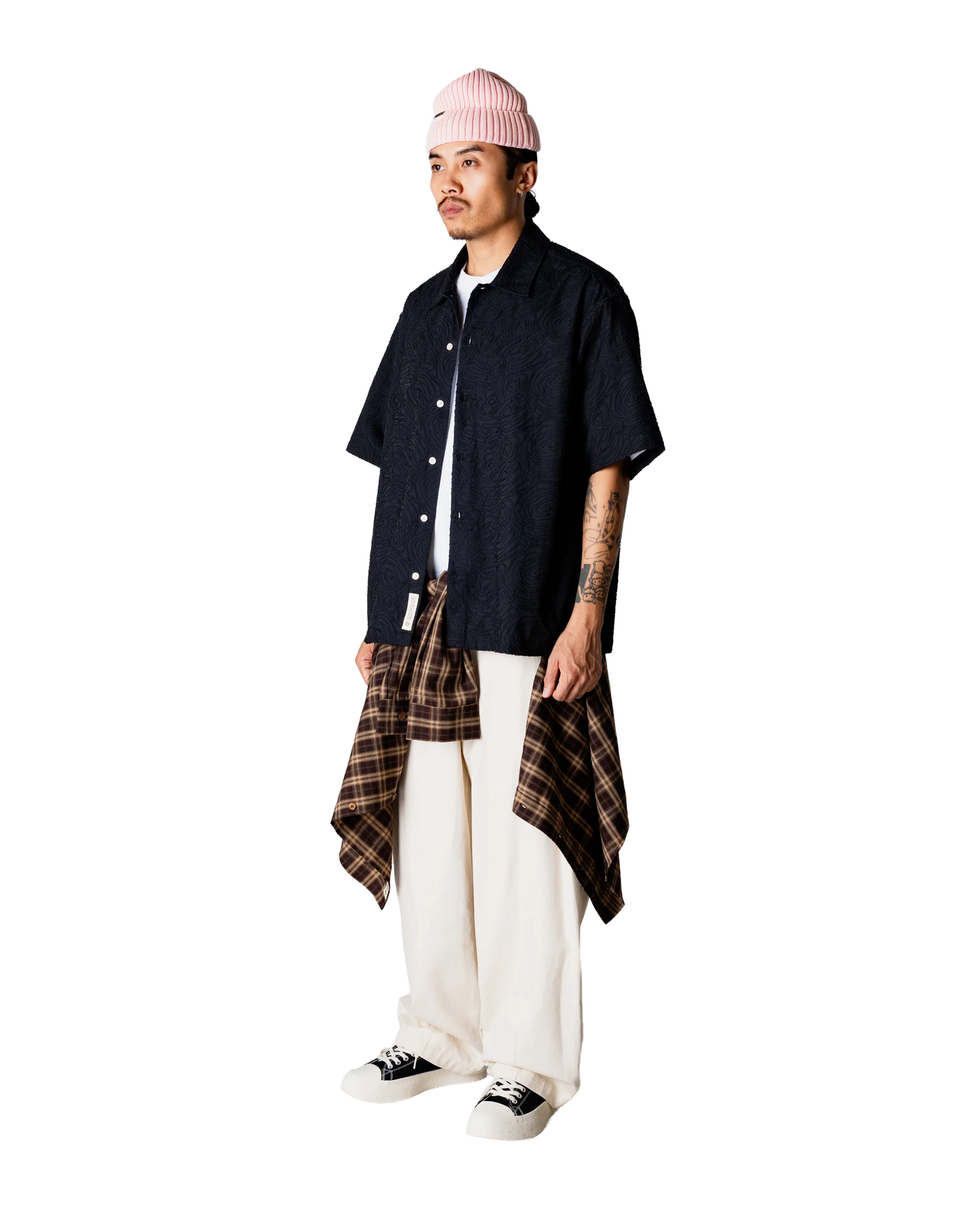 WBWang Embroidery Shirt Black