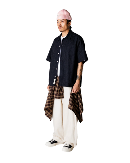 WoodBird WBWang Embroidery Shirt Black Dettaglio 2 - Raf Sneakers Trieste