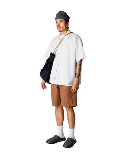 WoodBird WBWang Embroidery Shirt White Dettaglio 2 - Raf Sneakers Trieste
