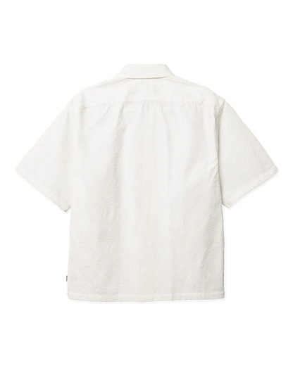 WoodBird WBWang Embroidery Shirt White Vista Frontale - Raf Sneakers Trieste