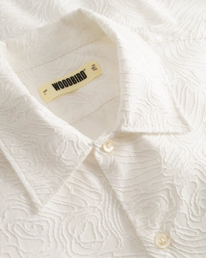 WoodBird WBWang Embroidery Shirt White Vista Retro - Raf Sneakers Trieste
