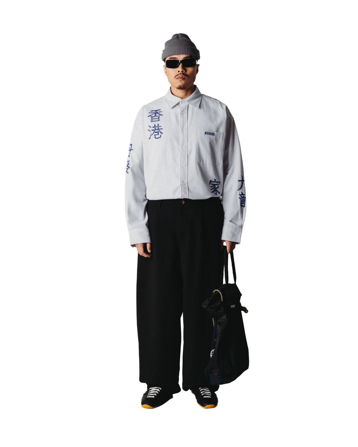WBXing OX Writing Shirt White Navy