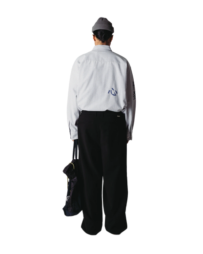 WBXing OX Writing Shirt White Navy vista retro - Raf Sneakers Trieste