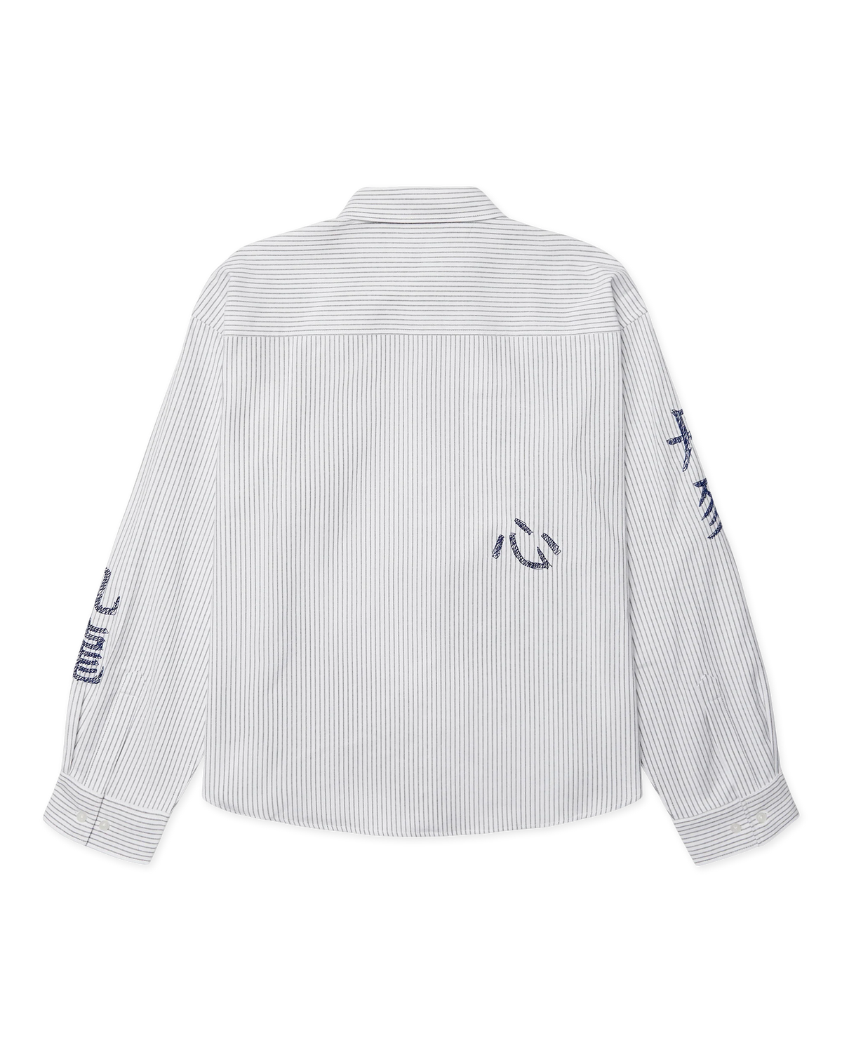 WBXing OX Writing Shirt White Navy dettaglio - Raf Sneakers Trieste