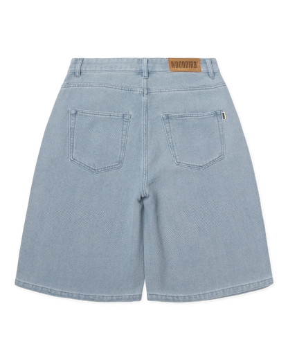 WoodBird WBYuto Punch Shorts Light Blue Vista Frontale - Raf Sneakers Trieste