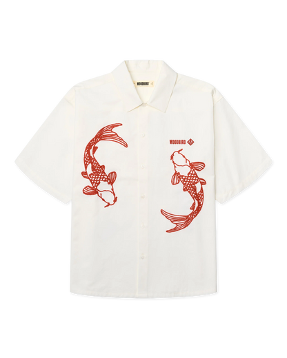 WoodBird WBWang Carp Shirt Off White - Camicia Streetwear | Raf Sneakers Trieste