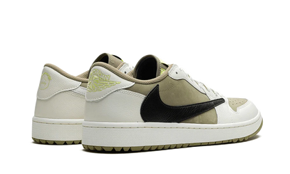 Jordan 1 Low Golf Travis Scott Olive Vista Laterale - Raf Sneakers Trieste