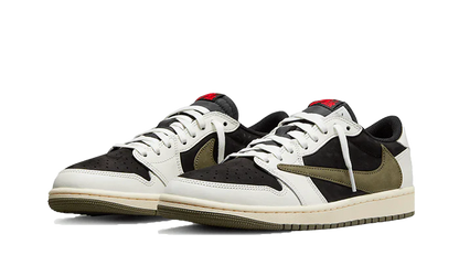 Air Jordan 1 Low Travis Scott Olive Vista Laterale - Raf Sneakers Trieste