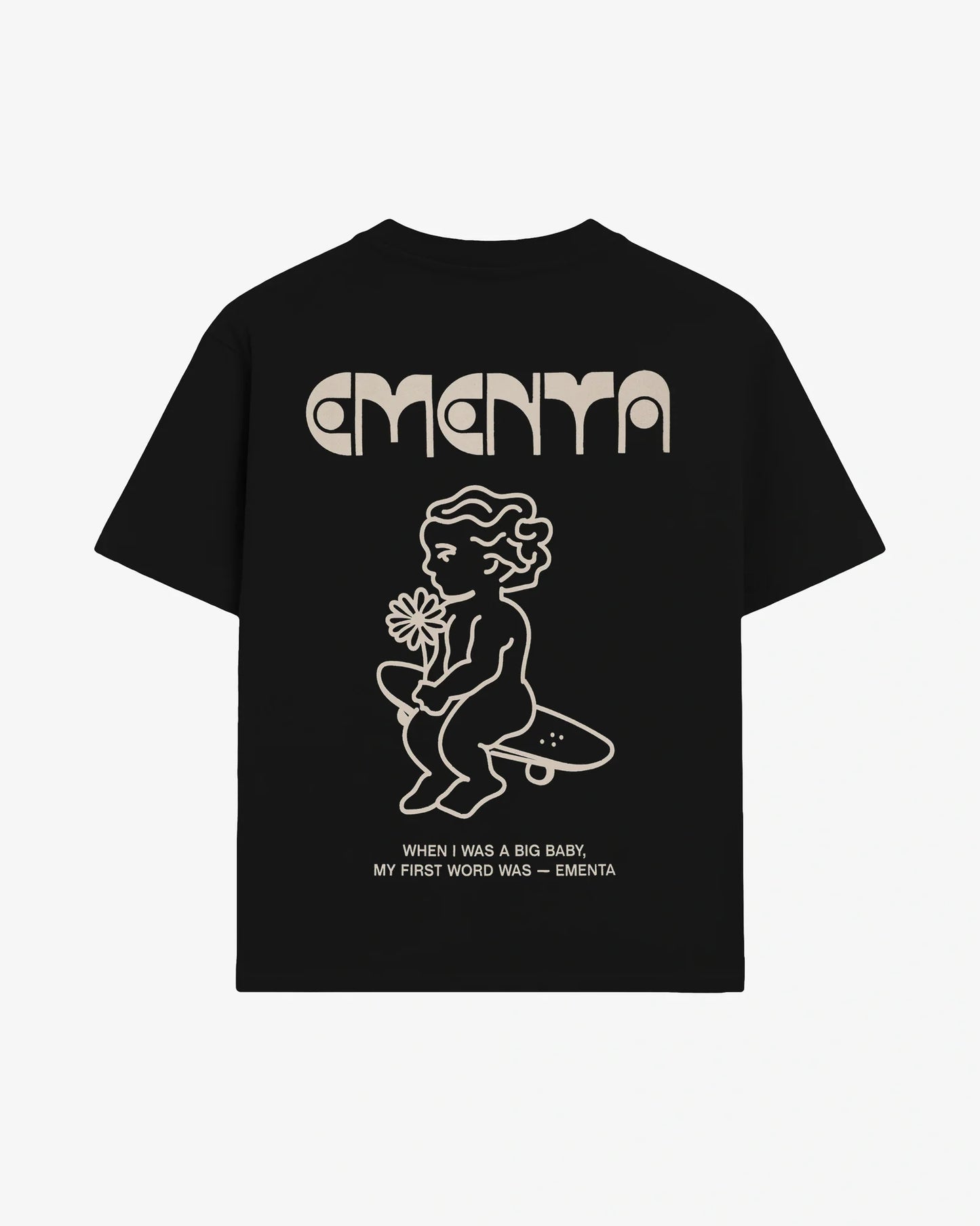 Ementa First Word T-Shirt Black - retro