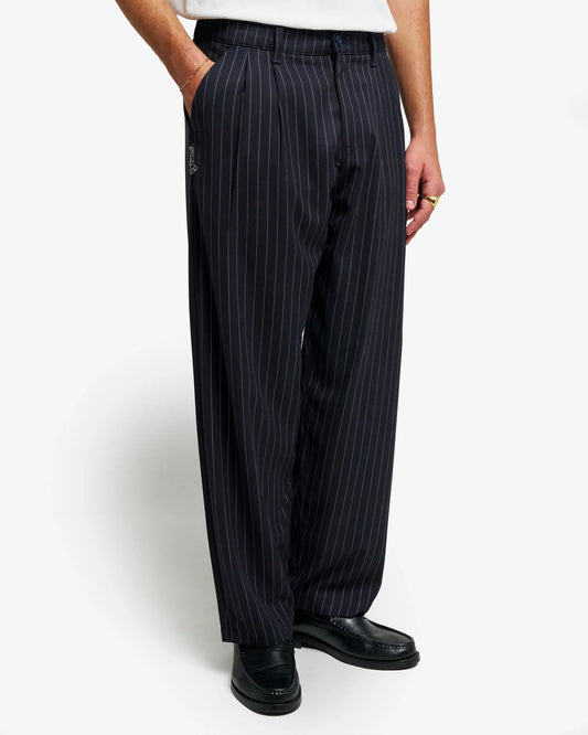 Ementa Papoite Suit Pants Navy Stripe - Raf Sneakers Trieste