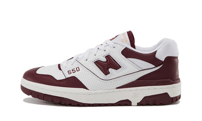 New Balance 550 White Burgundy Vista Laterale - Raf Sneakers Trieste