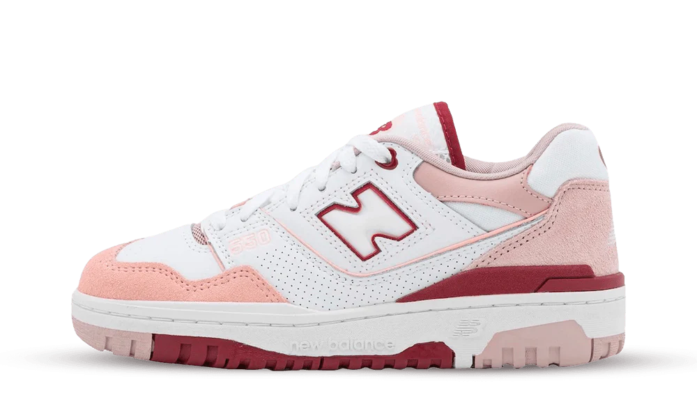 New Balance 550 White Scarlet